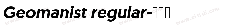 Geomanist regular字体转换